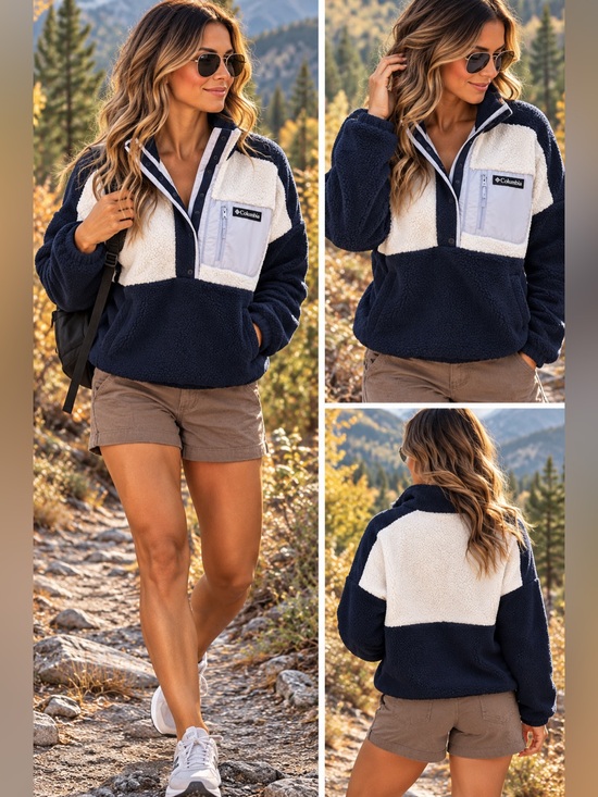 Columbia Jackets & Blazers - Columbia Pullover 1/2 Snap Jacket Size Large
